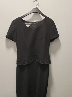 Donna Morgan Black Lace Dress - Classy Refined